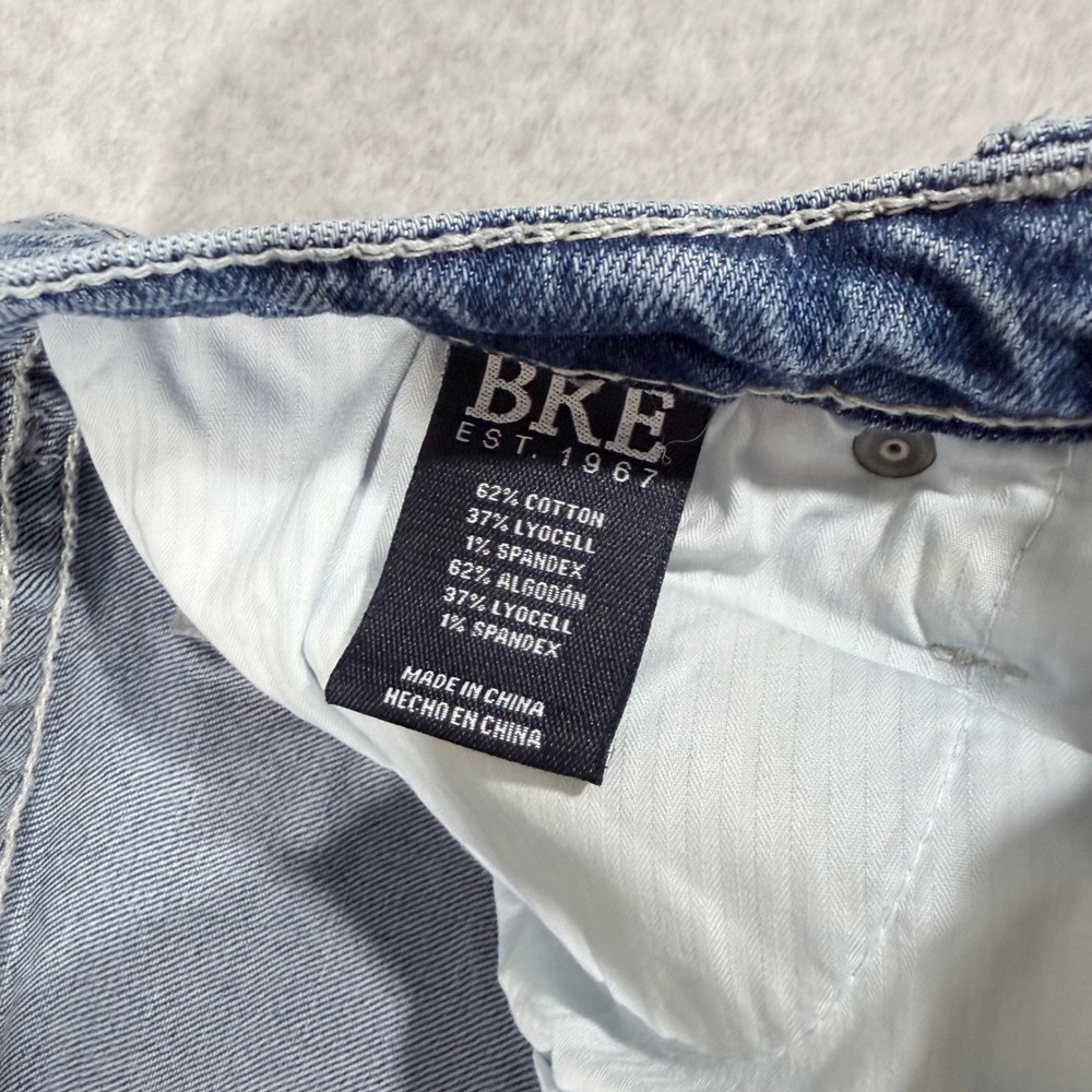 BKE Tyler Jeans Mens 34x34 Light Wash Straight Leg Stretch Blue - Picture 4 of 12